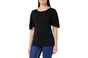 Spiral Direct T-shirt damski Gothic Elegance - Boat Neck Bat Sleeve Top Black