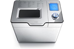‎ARENDO Arendo - Brotbackautomat inkl. automatisches Zutatenfach - Brotbackmaschine - 25 Programme - glutenfreies Backen – Joghurtfunktion - 1 kg Kapazität - Direktantrieb - Antihaftbeschichtung - BPA-frei