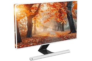 Baocicco Fall Maple Leaves Waterproof Computer Monitor Cover 26, 27, 28 Inch Sunlight Path Natural Forest Monitor Dust Cover Protective Sleeve for iMac 26 inch, 26-28 inch PC, Desktop Computer and TV