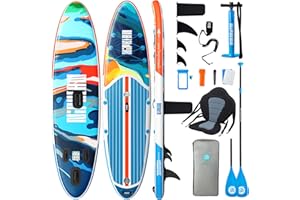 Niphean SUP Gonfiabile Adulti con Tutti gli Accessori, 320cm Stand up Paddle Gonfiabile per Tutti i Livelli, Paddle Board con Capacità di 200kg per 2 Persone, Tavola da SUP Gonfiabile con Sedia