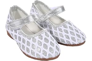 FOREVER YOUNG Girls Toddlers Infants Party Shoes Ballerina Pumps Flat Casual Kids Pram Shoes (UK Infant