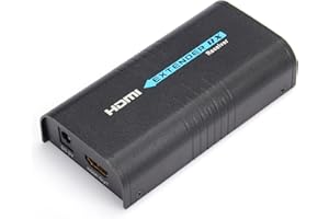 Mirabox HDMI Extender,Over IP TCP/Cat5/5e/6/6E RJ45 UTP/STP Rete Ethernet LAN Switch Support 393ft (120m) 1080p Full HD Prolunga, Nero (Solo ARX373 RX)