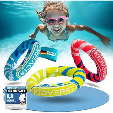 JULBEAR Tauch-Edelsteine Set – 20 Stück Bunt, Sinkend, Mit Aufbewahrungstasche – Für Schwimmtraining & Poolspiele