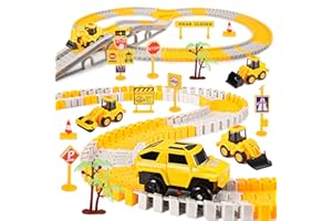 Tragik Kids Construction Toys for 3-6 Year Old Boys, Tractor Toy Cars Boys Toys Age 3-8 Birthday Gifts for 3-6 Year Old Boys Digger Toys Kids Toys Outdoor Toys Car Track Christmas Xmas Gifts