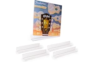 VINYLRECORDSLOVE Porta vinili da parete acrilico | 4x Supporto da parete in vinile | Per dischi, foto e altro ancora | Supporto dischi | Porta vinile da parete | Accessori dischi | Decorazione per lettori di dischi