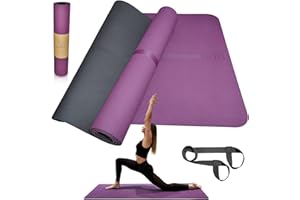 ‎INFINITSPORTS Infinitsports® - TPE Yogamatte, Gymnastikmatte, Fitnessmatte, extrem rutschfest & schadstofffrei - Yoga Matte, Pilates Matte, Sportmatte mit (Yoga-) Tragegurt - 183x62x0,6cm