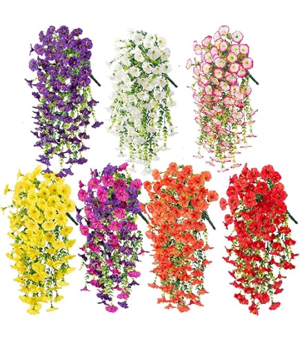 Künstliche Geranien Hängepflanze – 70 Cm Lang, Rot, Aus Textilfasergewebe, Für Balkon & Garten