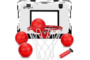 DILABNDA Mini panier de basket-ball pour enfants et adultes - Avec 3 balles en caoutchouc - Pour la maison et le bureau - Cadeau pour garçons et filles