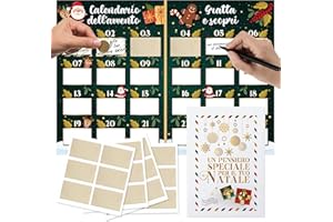 KAÏDENSÏ Calendario Avvento Personalizzato Gratta E Vinci - Calendario Dell'Avvento Creativo Uomo Donna 2025 - Idea Regalo Natale Originale per Lui e Lei
