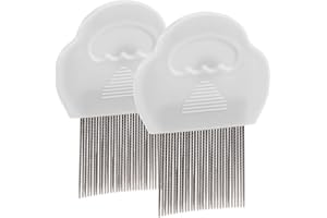 ‎NEWGEN MEDICALS newgen medicals Flohkamm: 2er-Set Läuse-, Nissen- & Flöhe-Kämme, 3,6 cm lange Metallzinken (Läusekamm, Nissenkamm Kinder, Gesundheit)