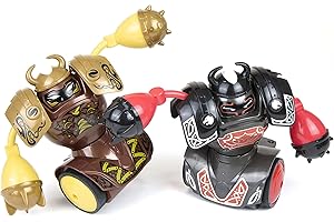 Silverlit - YCOO - Pack 2 Robots Kombat Viking Télécommandé - Jouet pour Enfant dès 5 Ans - Facile à déballer-14cm- Avance Et Frappe Ton Adversaire pour Le Mettre au Sol -Emballage Ecologique