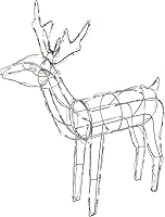 WeRChristmas Pre-Lit 3D Twinkling Reindeer Christmas Decoration with 90-LED, 78 cm - Large, White