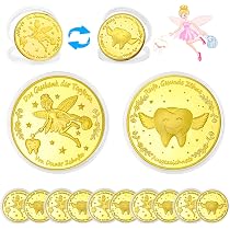 Ricordo Infanzia Monete Fatina Dei Denti - Set Con 10 Monete D'oro E Certificati Per Bambini Monete Oro Bambini - 5