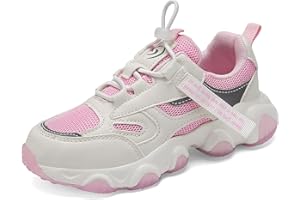 Shoful Kid Trainers Girls Tennis Running Sneakers Boys Outdoor Breathable Lightweight Fashion Shoes Kids Knit Athletic Walking Slip Resistant Shoes