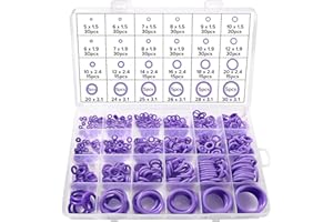 Lyeteung 480 PCS 24 Sizes O-Ring & Gasket Kit, Silicone O-Ring Assortment, Seal & Repair, Purple