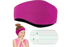 LEIKEDUN Bandeau de Natation Enfant, Protection Auditive Bandeau d'Oreilles Enfants en Néoprène avec 40pcs Autocollants Oreilles Étanche, Bandeau Sport Élastique pour la Natation et le Surf (Rose, Moyen)