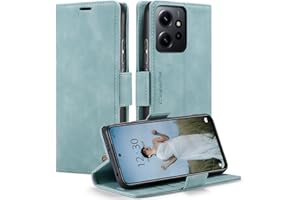 KZB Funda para Xiaomi Redmi Note 12 4G Cuero Premium Fundas con RIFD Protección Tapa Libro Flip Case Ranura Tarjeta Magnético Soporte Móvil Carcasa para Redmi Note 12 4G 6,67'' - Azul Claro