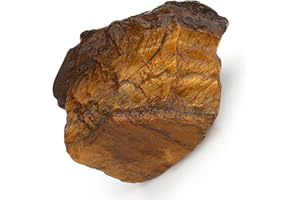 GUJOXILA 1.8"-2.2" Tiger Eye Raw Rough Healing Crystals Natural Stones Rocks Gemstones Protection Reiki Tumbling Cabbing Divination Meditation Fountain Stone 1pcs
