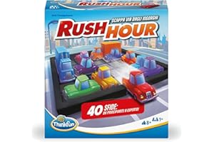 ThinkFun - Rush Hour Gioco | Giochi Da Tavolo per Bambini | 40 Sfide | Bambino e Bambina +8 Anni | Idee Regalo | Giochi Bambini +8 Anni | Rush Hour Regalo Natale