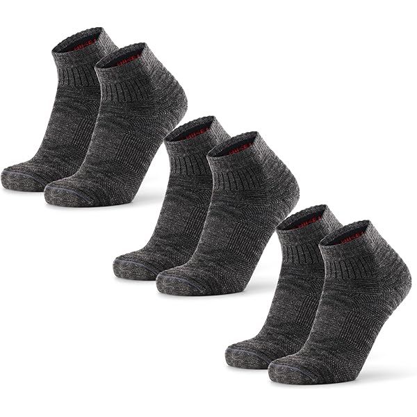 DANISH ENDURANCE Lot de 2 ou 4 paires de chaussettes légères en laine mérinos pour homme et femme, pour randonnée, noir, taille S