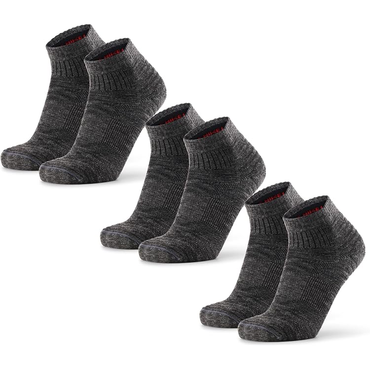 DANISH ENDURANCE Hardloopsokken voor Lange Afstanden, Blarenbescherming, Mannen & Vrouwen, Unisex, 3 paar, MC (1xBlack/Grey, 1xBlue/Yellow, 1xGrey/Black) - 3 Pack, 39-42