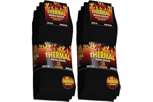Therma-Tec (6/12 Pack Thermal Socks for Men (UK 6-11) - Men's Thermal Socks with Long Lasting Heat Insulation - Breathable & Moisture Wicking - Ideal for Winter, Hiking, Work & Outdoor Sports