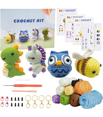 KBIBCK Capybara Lot De 2 Kits De Crochet Et Tricot Pour Débutants, Kit De Tricot Avec Instructions, Bricolage Pour Enfants Et Adultes