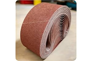 GZKTY Slipband 75 x 457 mm, Set med 25 Stycken, Kornstorlekar P80, P120, P150, P240, P320, för Bandslipmaskiner