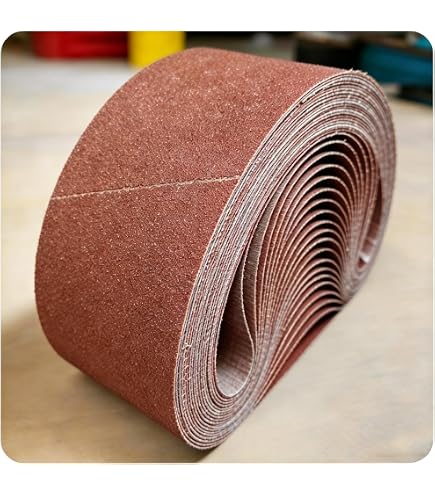 wolfcraft 3 Gewebe-Schleifbänder 76 x 457 mm I 1894000 I Körnung 80 I für Holz & Metall I Schleifpapier für Bandschleifer I flexibel und langlebig wolfcraft 3 Gewebe-Schleifbänder 76 x 457 mm I 1894000 I Körnung 80 I für Holz & Metall I Schleifpapier für Bandschleifer I flexibel und langlebig