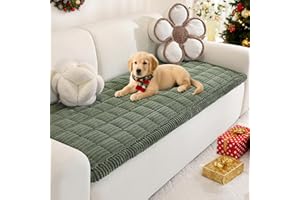Royhom Pet Sofa Cover Washable, Soft Thick Sofa Cover 2 3 4 Seater, Couch Protector for Dogs, Settee Covers Furniture Slipcovers (Green, 70x150cm)