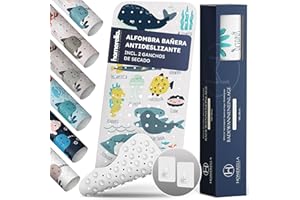 homerella® Alfombra de baño Antideslizante y Delicada con la Piel, 100x40cm, Incl. Ganchos | Esterilla de Tina sin BPA | Estera Resistente al Moho y Lavable a máquina | Alfombrilla de baño
