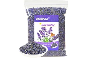 MeiTee Dried Lavender Buds Natural Lavender Dried Flowers (7oz /200g) for Weddings, Parties, Wardrobes, Drawers, Sachets, Candles, Soap Making,DIY Projects