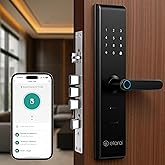 Elara Echo Lite Smart Door Lock, Fingerprint, Card, App, OTP, Keys, PIN Unlock, Alarm Alert, Bluetooth & WiFi, Black, 2 Year 