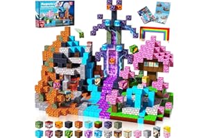 Goody King Magnetic Blocks-150Pcs Dark Swordsman's Forest Castle Set - Magnetic Building Tiles Toys for Montessori Birthday Xmas Gifts - STEM Sensory Toys for 3 4 5 6 7 8 9 10 Boys & Girls