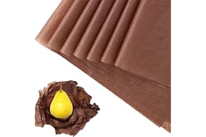 TOYMIS 25 Feuilles Papier Soie Sans Acide, 50,8x76,2cm Papier d'Emballage Archives Sans Acide pour Stocker Emballer Protéger des Vêtements et Cadeaux en Linge (Brun)