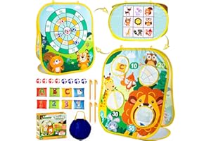 Funsland Giochi da Esterno per Bambini 3-6 Anni Gioco di Lancio di Sacchi di Fagioli Feste di Compleanno Bambini e Festa all Aperto Set di Attrezzature da Gioco Carnival Combo Sport e Giochi