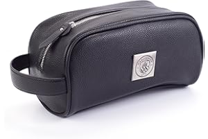 MANCHESTER CITY F.C. Manchester City FC **New** 2020 Official Washbag - Premium Leather-like Bag with Metal Badge - Great Gift for any special occasion. Best Gift for Dad and Kids