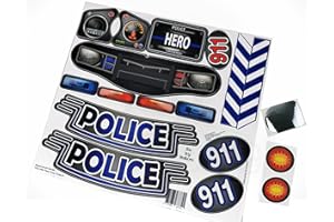 The Toy Restore Replacement Stickers Fits Little Tikes Cozy Coupe II Police Patrol Car Decals