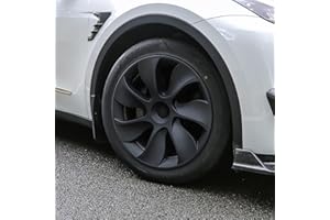 ‎SHOWEV ShowEv Tesla Model Y Radkappen 19 Zoll Radkappe ABS Mattschwarz Räder Felgenabdeckungen für Tesla Model Y Zubehör (4er Set)