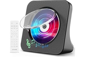 MAITE CD Player Portable Bluetooth, Desktop CD Player Built-in HiFi Speakers with Timer, CD Players for Home with Hi-Fi Stereo Sound, Remote Control, Black