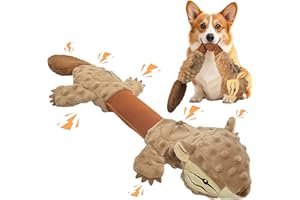 CUUOOT Hundespielzeug, Süßes Eichhörnchen Tauziehen Plüschhundespielzeug, Quietschendes Hundespielzeug mit Crinkle-Papier, Unzerstörbar Gefüllte Hundekauspielzeug für Kleine, Mittlere, Große Hunde