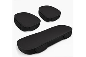 AUTO ACCESSORI LUPEX Voiture Accessoires Lupex Housse de siège 3 pièces Universel Auto | Protection Siège 2 Avant et 1 Arrière | Protecteur Confort Automobile Coussin Intérieur (Soie Glacée Noir)