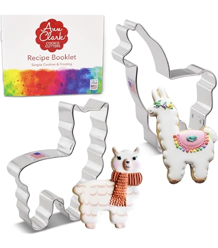 4-teiliges Alpaka-Keksausstecher Set Aus Edelstahl – Lustige Plätzchenformen Für Kinder & Backfans | Für Kekse, Fondant & Deko