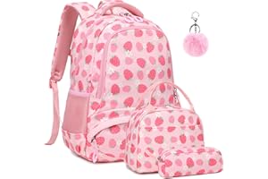 Kimwadalh Cartables Filles Primaires Sacs École CE1 CE2 Sacs à Dos Filles Primaire d'école Sac pour Enfant Girls School Backpack Set