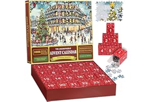 SAKMILU Jigsaw Puzzle Advent Calendar 2024 for Kids & Adults - 24 Days Christmas Countdown with 1008 Pieces Xmas Puzzles, Xmas Gift for Girls & Boys, and for Home Wall Decor