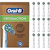 Oral-B Cross Action Testine Spazzolino Elettrico, Confezione da 12 Testine di Ricambio, Setole Angolate che si Adattano a ogn