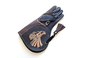 starlingukpk Guantes de piel de vaca suave de dos capas de calidad para piel de vaca, guantes de manejo de pájaros, guantes de mascota, color marrón negro.