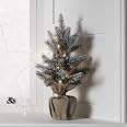 Kit Couronne Et Guirlande De Noël Lumineuse - Sapin Artificiel LED Blanc Chaud - Piles Avec Minuterie - Pour Intérieur Et Extérieur - Lights4fun