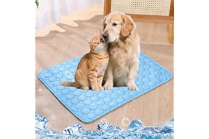 XINTIANWANG FRESHPAD - Tapis Rafraichissant Pour Chiens Et Chats, Fresh Pad Pour Chien, Arvento Chat Coussin Chien Anti Chaleur, Matelas Réfrigérant Animaux, Portable, Lavable, Anti-Morsures (Bleu, 100x75cm)