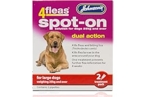 JOHNSONS VETERNIARY PRODUCTS Johnsons 4Fleas Dual Action Flea and Lice Spot On For Large Dogs (Dogs over 25kg)
